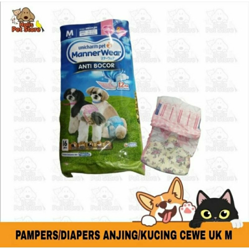 PAMPERS/POPOK DOGIE BETINA/KUCING - pampers betina ( jual satuan / pcs)