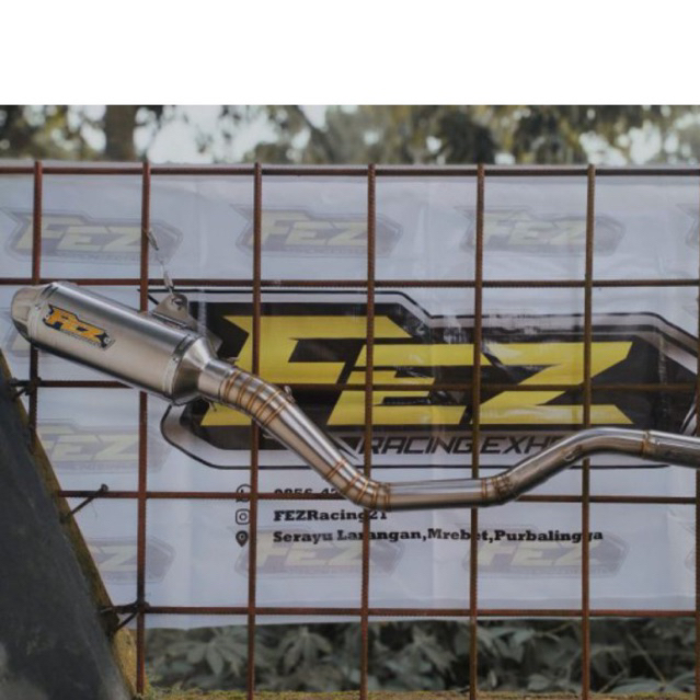 KNALPOT KOLONG ATAS KLX & CRF POWER BOOM BY FEZ RACING EXHAUST