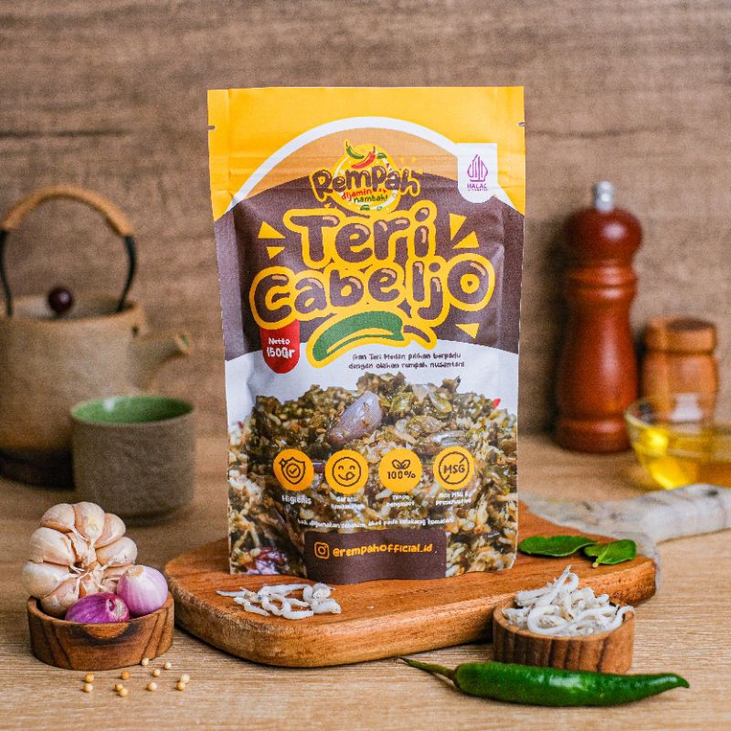 

Rempah Teri Cabe Ijo / Lauk Teri Cabe Ijo / Lauk Siap Saji