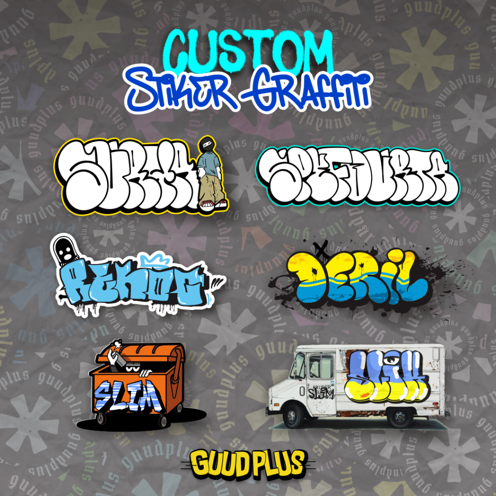 

Custom Stiker Sticker Graffiti & Tagging Bebas Desain Stiker Graffity Throw Up