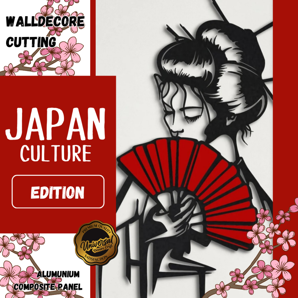 Hiasan Dinding Kipas Jepang/Hiasan jepang/ Hiasan Cutting Jepang