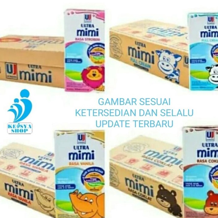 

Dijamin Ori Ultra Mimi UHT 125mL 4 pcs 1 karton Cokelat Full Cream Strawberry Vanila