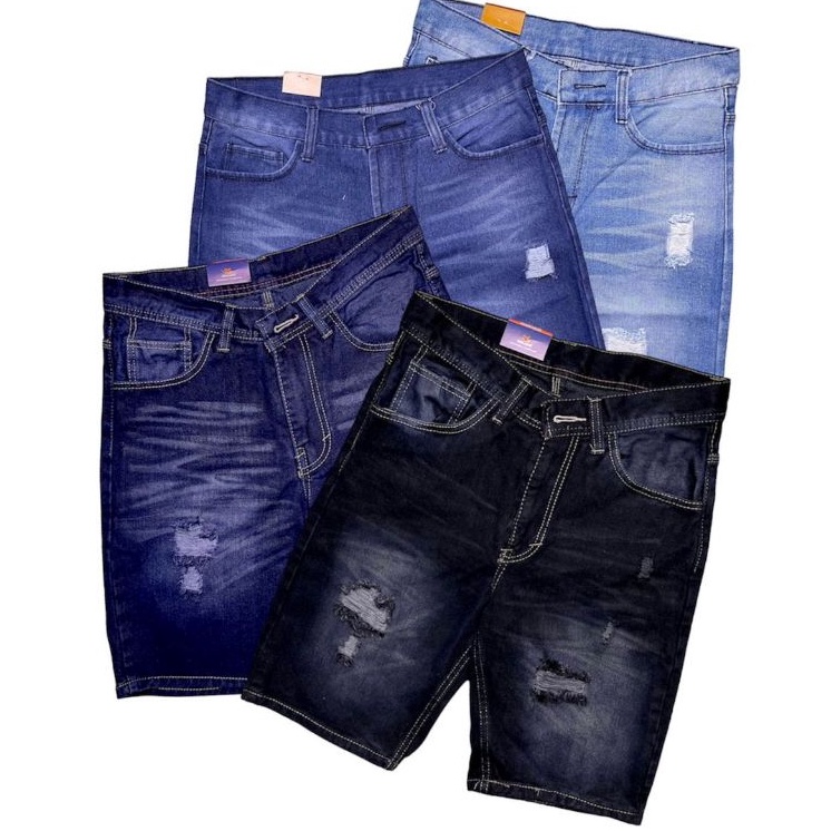 XPRESS CELANA JEANS PENDEK PRIA SOBEK  CELANA JEANS PRIA  CELANA RIPPED JEANS TERBARU