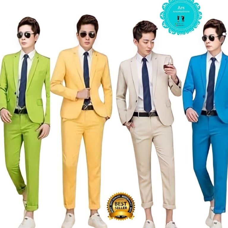 Baru KodeXx4X8 Setelan Jas Blazer  Celana Pria Blazer Pria Slimfit Dan Celana