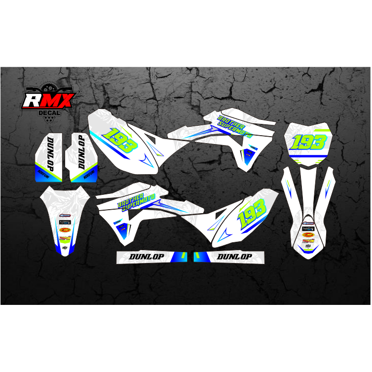 DECAL GORDON FULLBODY (024) DEKAL STIKER KLX GORDON HITAM MERAH, KUNING, HIJAU, BIRU TUA/MUDA, EMAS/
