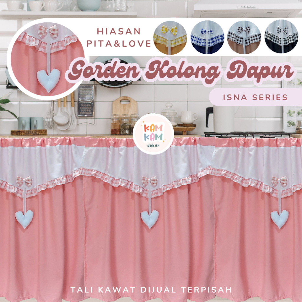 Gorden Kolong Dapur Aesthetic Gorden Dapur Kolong Estetik Tirai Kolong Dapur Bunga Love