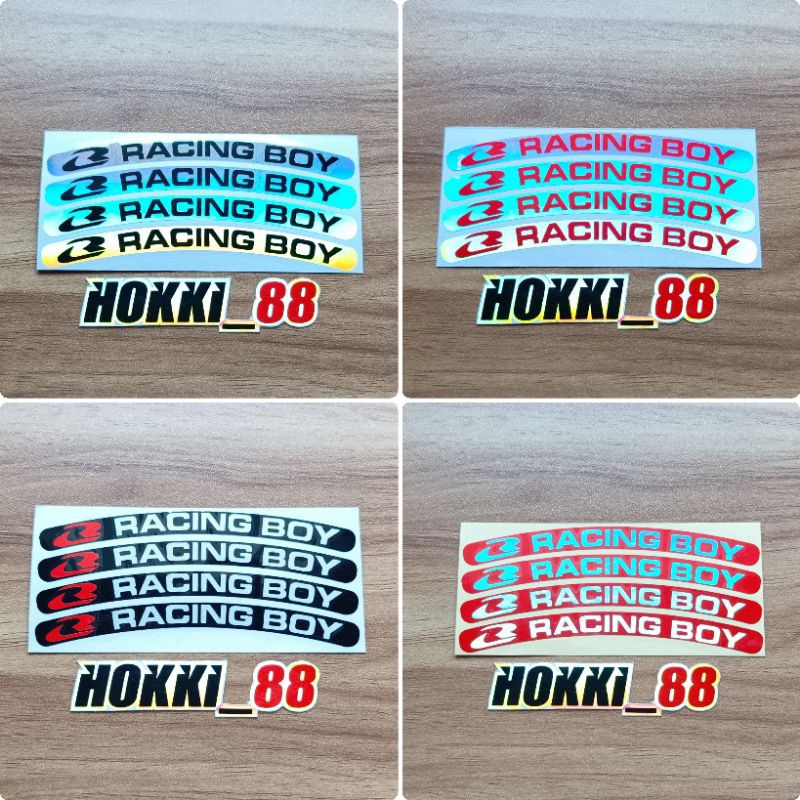 Stiker cutting Velg RCB racing boy sticker Velk pelek motor