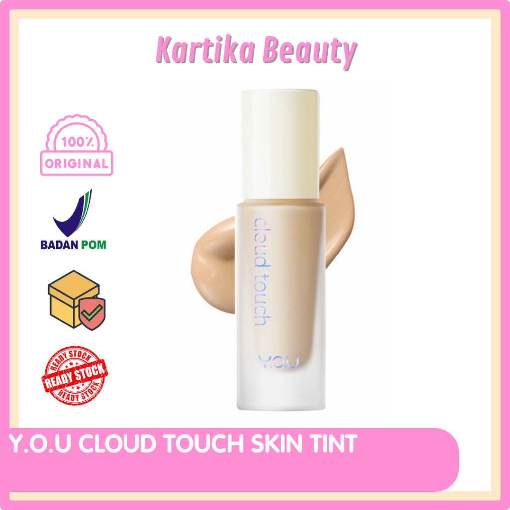 YOU CLOUD TOUCH BLURRING SKIN TINT 20 ML SPF 25 PA+++ LIQUID FOUNDATION | ALAS BEDAK CAIR Y.O.U