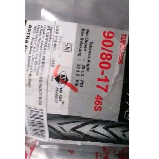 ban FDR GENZI PRO 90/80 ring17tubeless