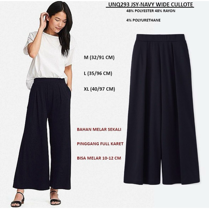 Celana Kulot Lebar Wanita (JSY Cullote) brand UNIQLO Original