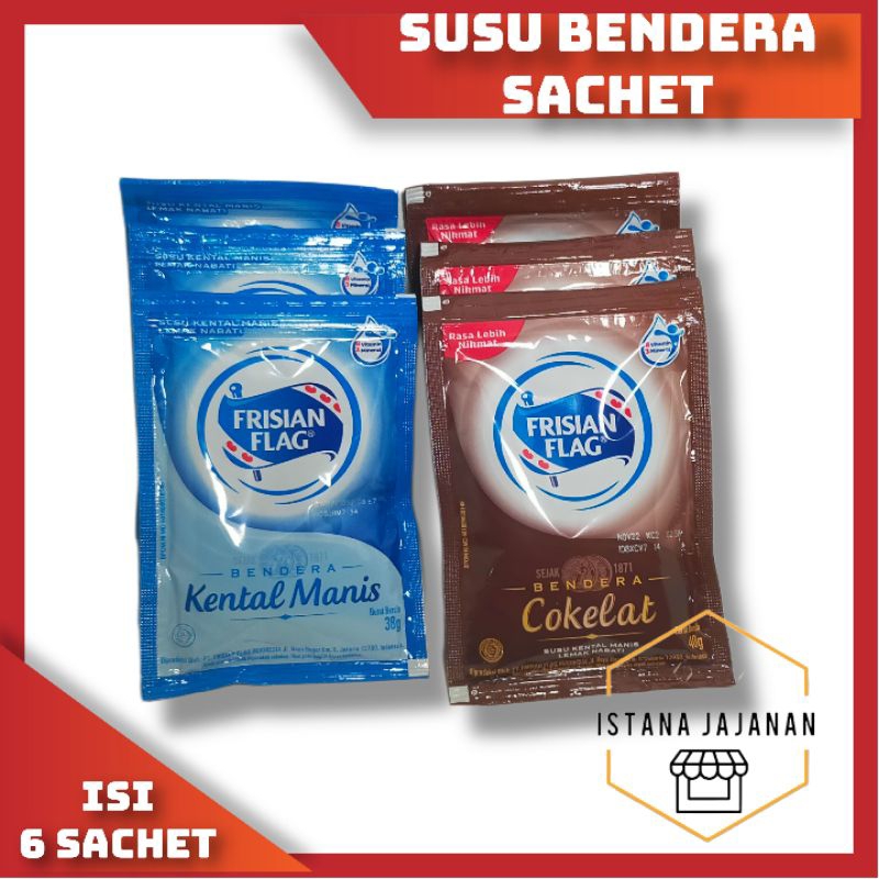 

FRISIAN FLAG susu kental manis sachet ( 1 renceng isi 6 sachet )