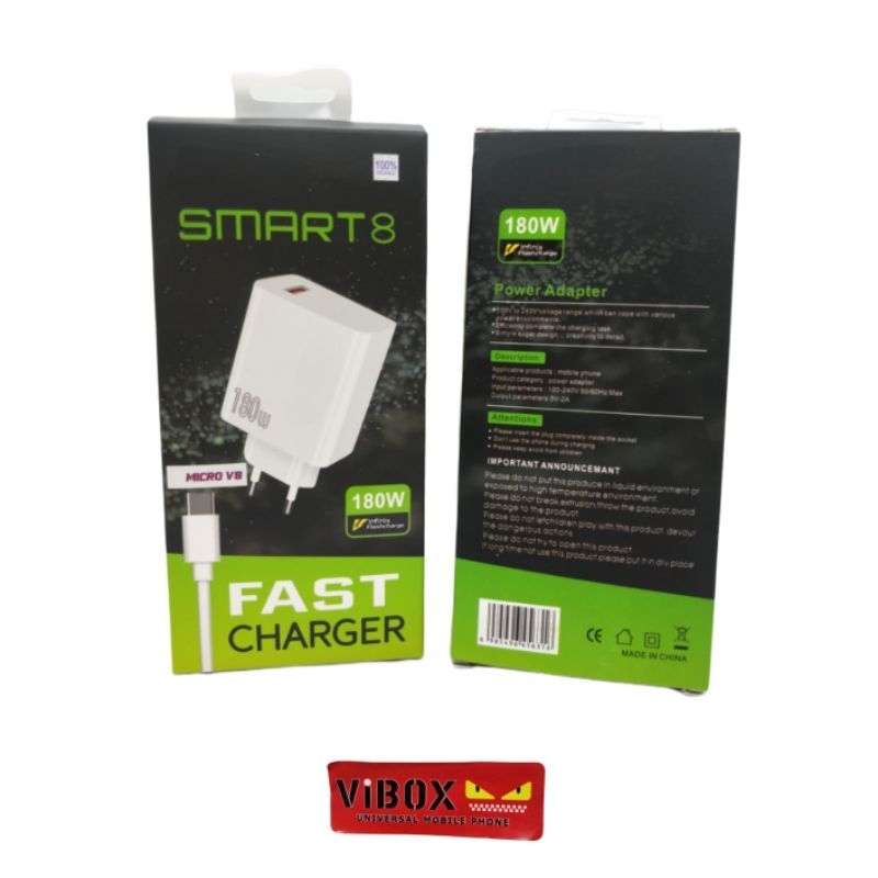 ￼Charger infinix smart8 5G 180W Ori Support FastCharging kompatible semua hp smartphone android
