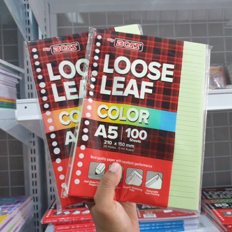 

(BISA COD) Kertas Binder Big Boss Loose Leaf Color