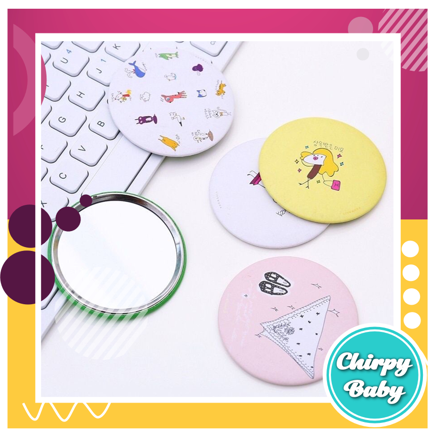 CERMIN BULAT kecil lucu / cermin travelling
