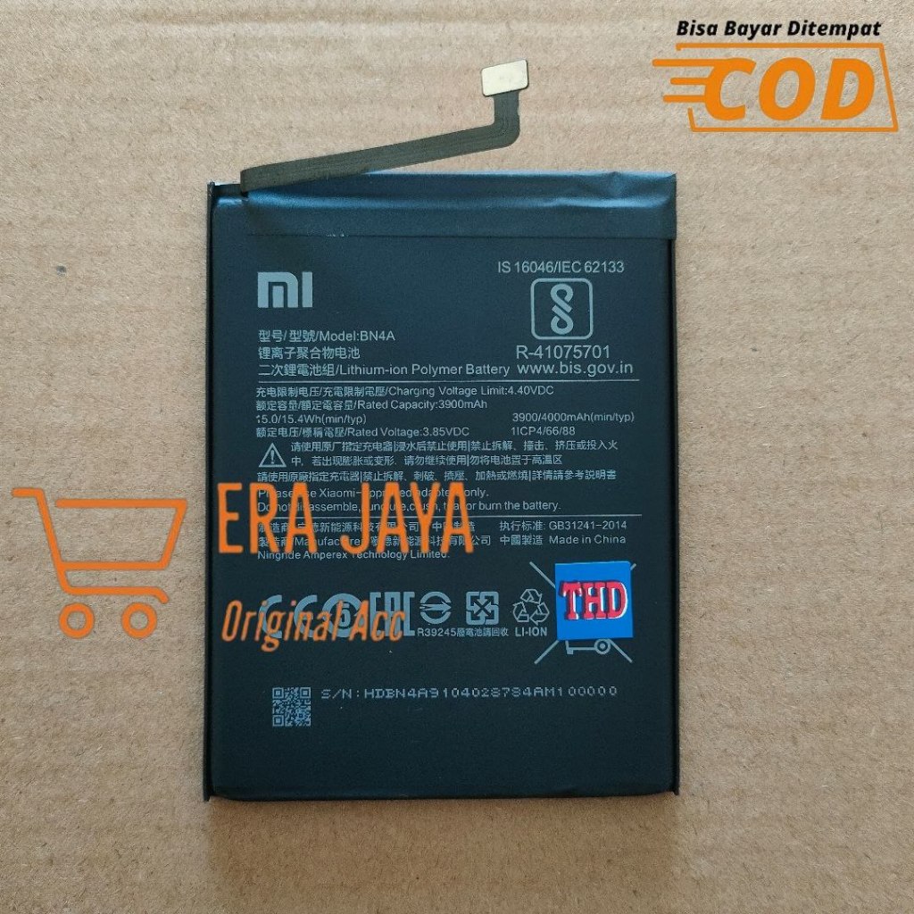 XIAOMI REDMI NOTE 7 PRO - Baterai Batre Hp Xiaomi Redmi Note 7 Pro Kode Model BN4A BN 4A Batrei Batr