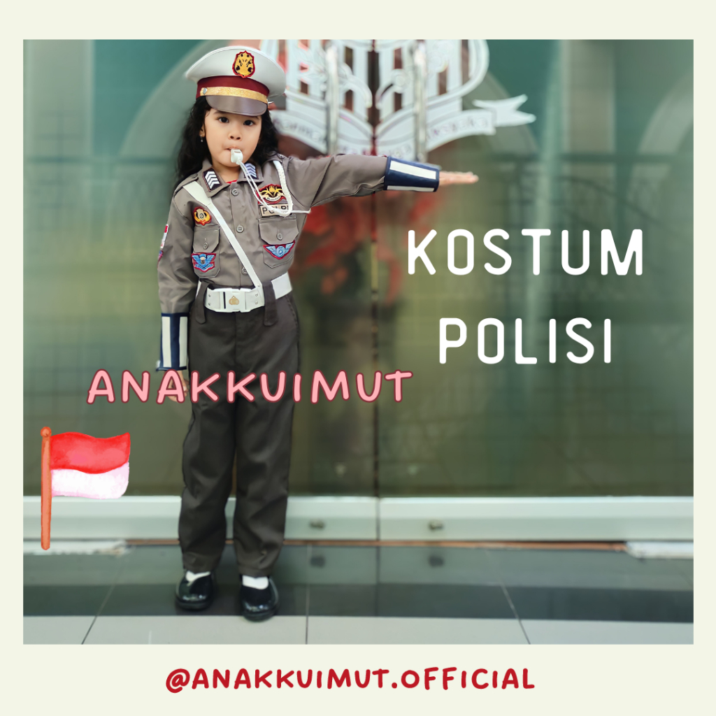 [ANAKKUIMUT] KOSTUM POLWAN ANAK - BAJU PROFESI POLWAN ANAK - SERAGAM POLWAN ANAK - BAJU POLANTAS ANA
