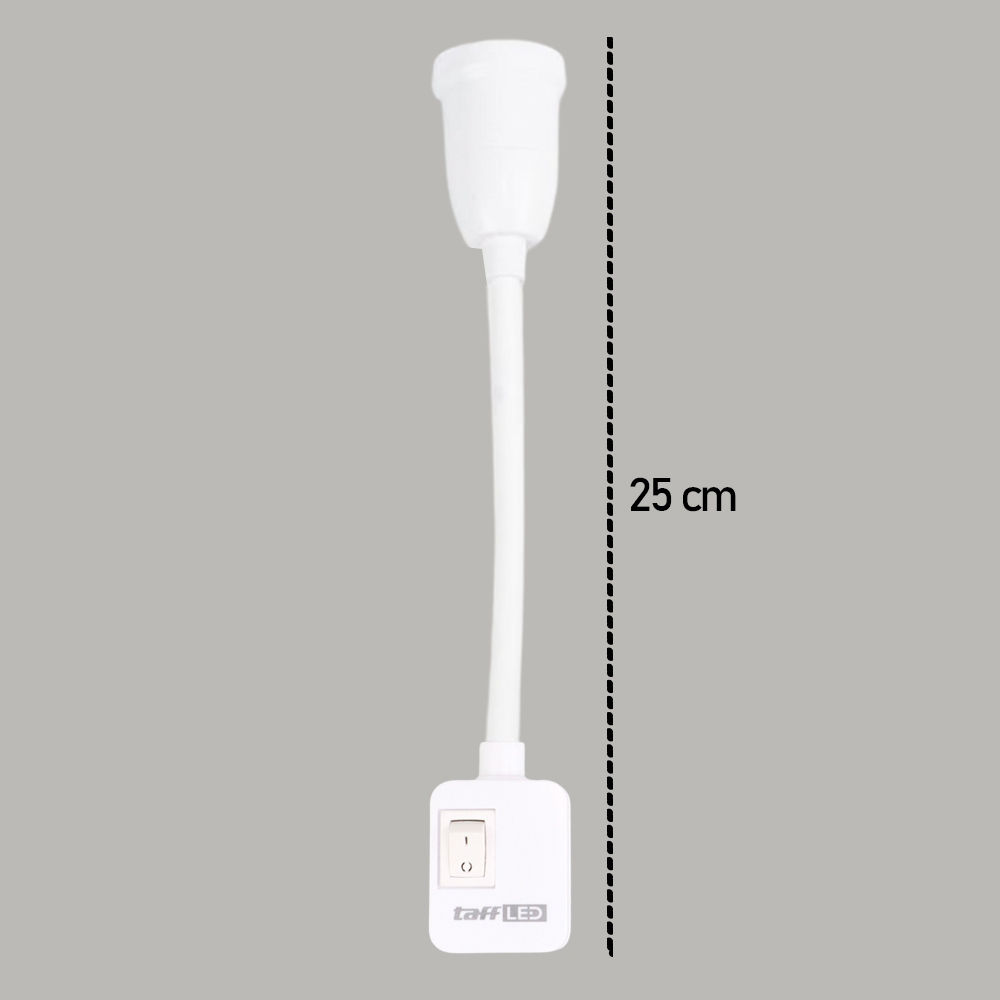 Fitting Lampu Bohlam LED EU Plug 220V 25A E27 with Switch On Off Flexible 25Cm - Fast Charging 15W O