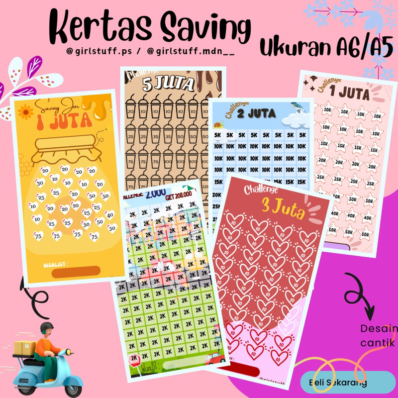 

ISI BINDER A6 Saving Challenge (Hanya kertas saja) per lembar