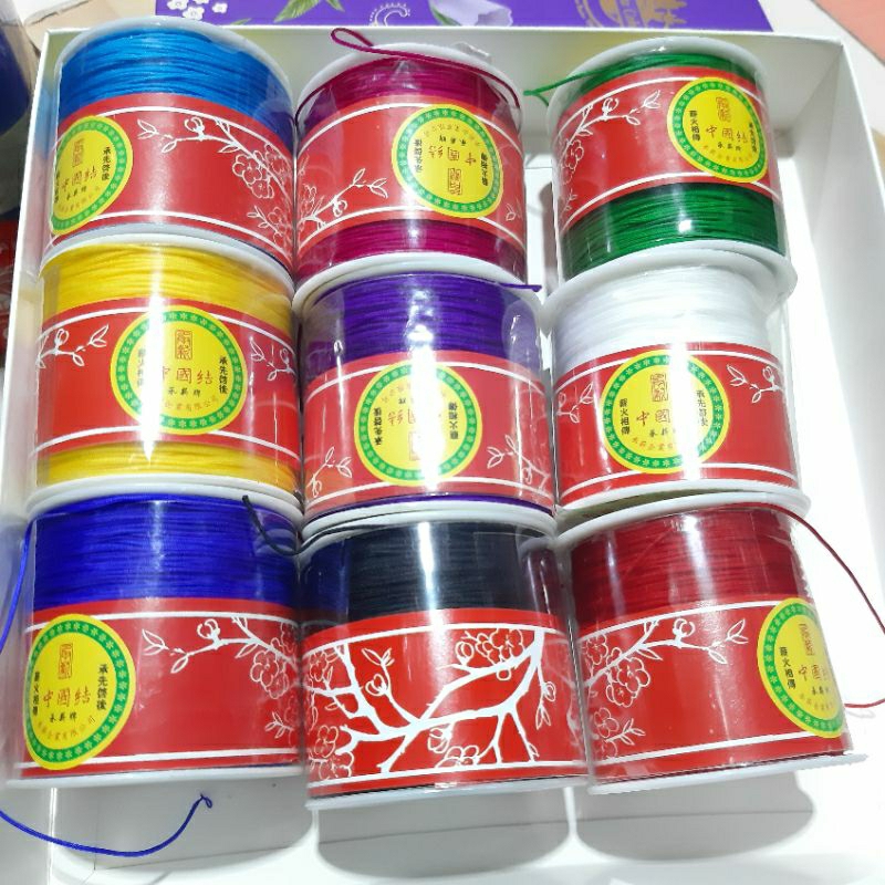 Tali giok 1.0mm untuk bikin gelang,dll (harga/meter)