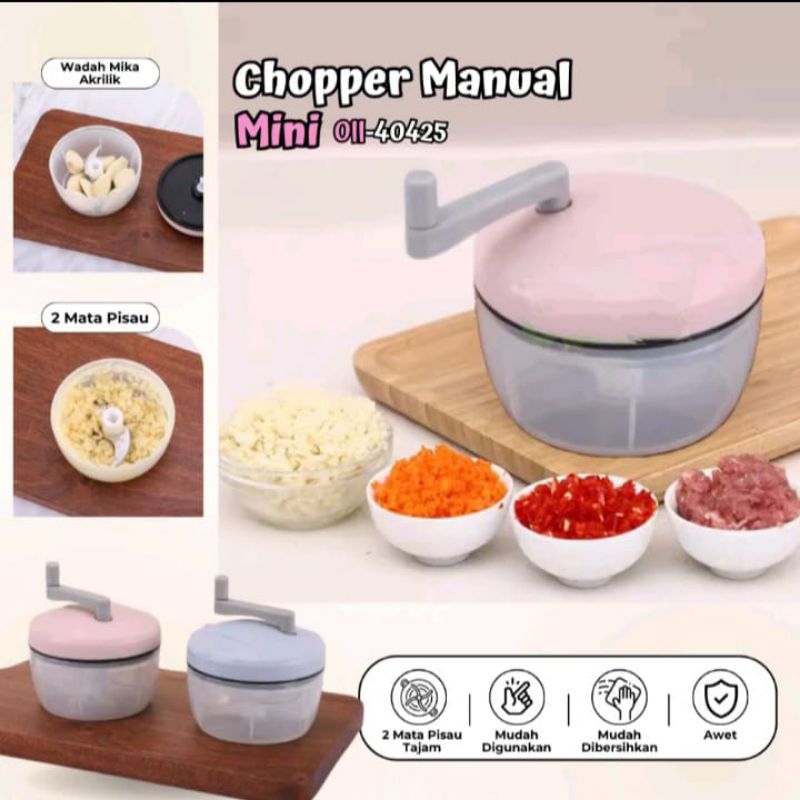 Blender Tangan putar MINI Manual chopper penghancur bumbu dapur choper