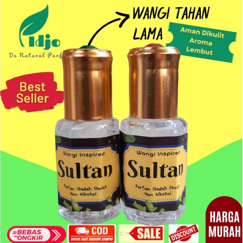 Sultan parfum wangi harum arabian buat ibadah sholat haji umroh buat badan dan baju tanpa alkohol bo