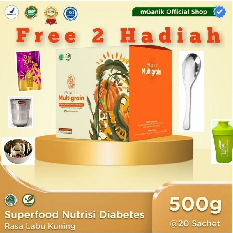 

Mganik Multigrain 1 box 20 sachet - Mencegah Diabetes