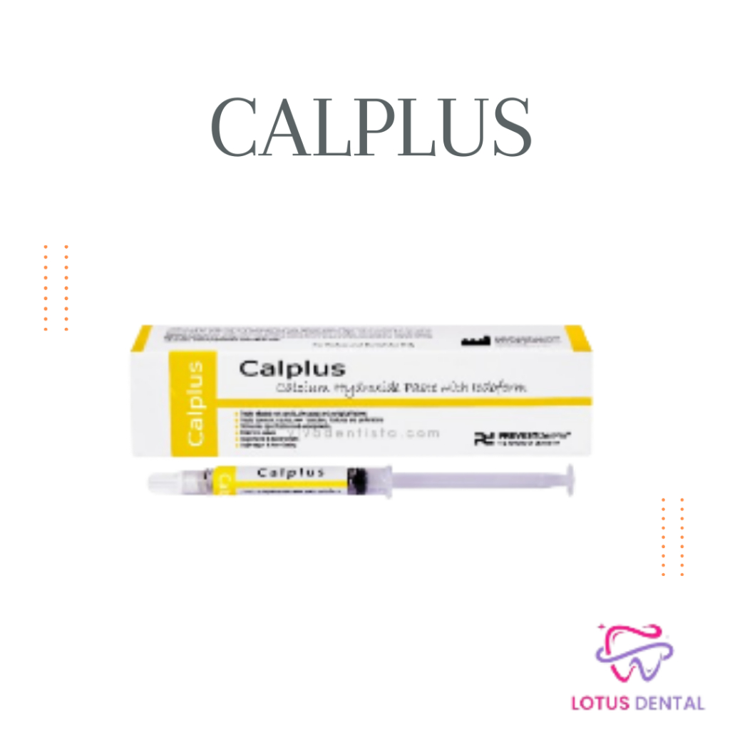 Calplus Cal plus caoh dressing sterilisasi saluran akar gigi dental Calcium hydroxide with iodoform 