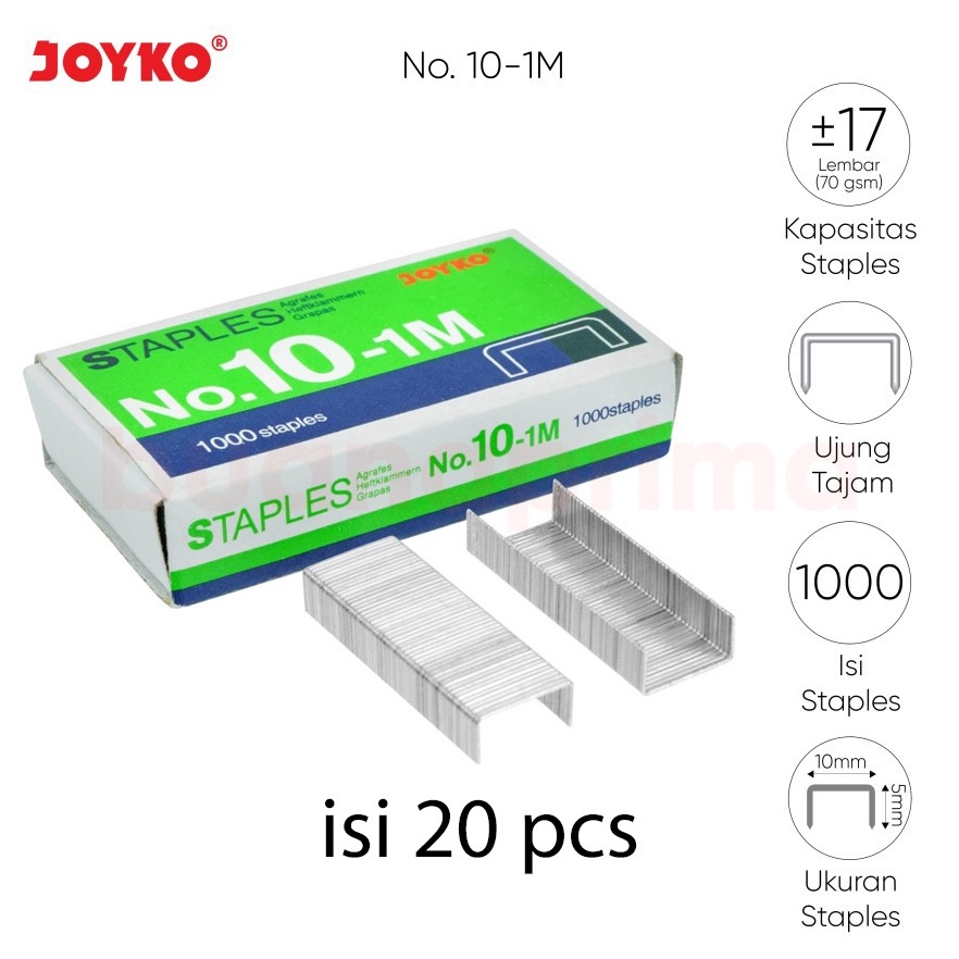 

ART U25Z Isi Stapler Joyko no 1 isi 2 pcs Anak Staples Hijau Hekter