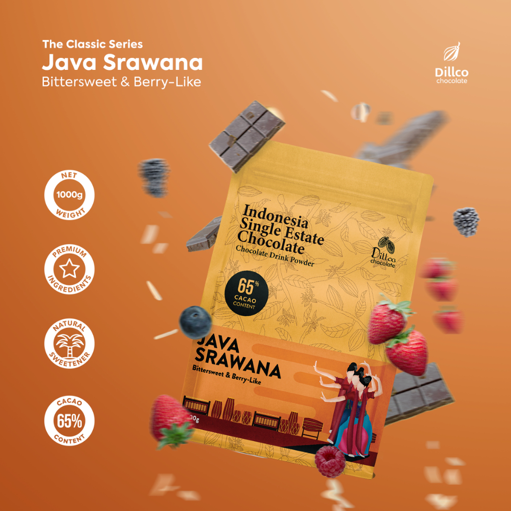 

DILLCO CHOCOLATE - Single-Estate Cokelat Java Srawana Classic Series 1 kilogram