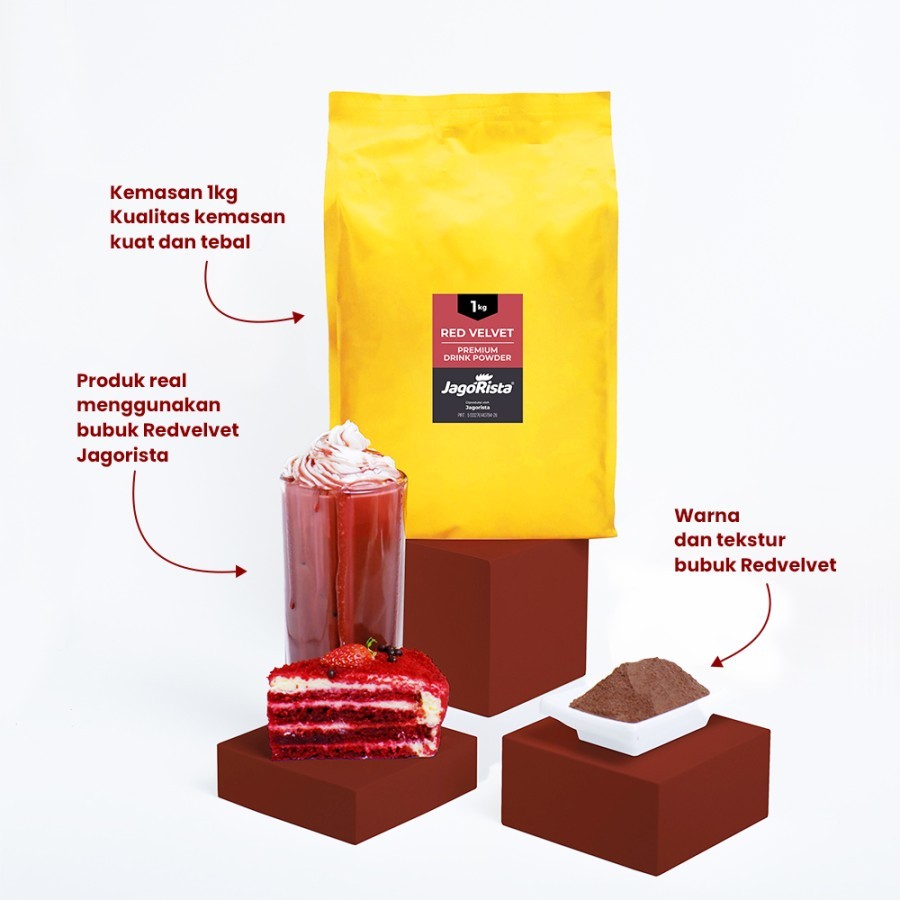 

Bubuk minuman REDVELVET rasa PREMIUM RED VELVET 1KG