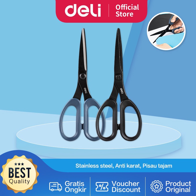 

ART O1A Deli Scissor Gunting Serbaguna Anti Karat Pisau Tajam EZ5X