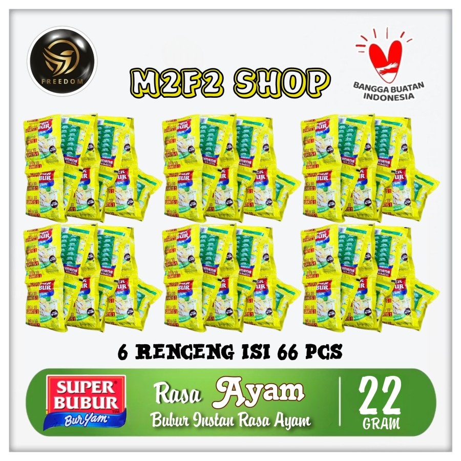 

Bubur Instan Super Bubur BURYAM Seduh Rasa Ayam Sachet - 22 gr (Kemasan 6 Renceng)