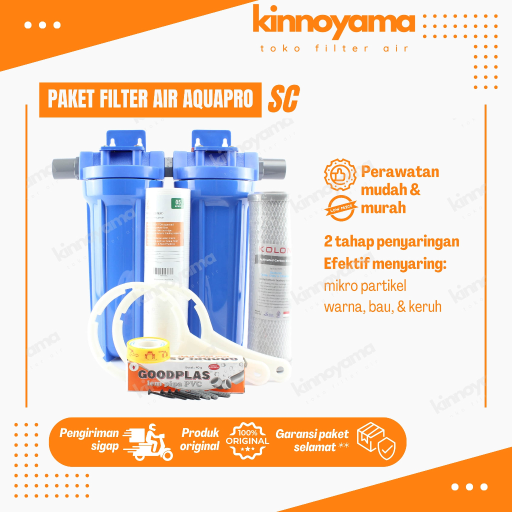 Paket Housing Filter Air Sumur Bor / Filter Air Toren PDAM / Filter Air Keruh Berpasir