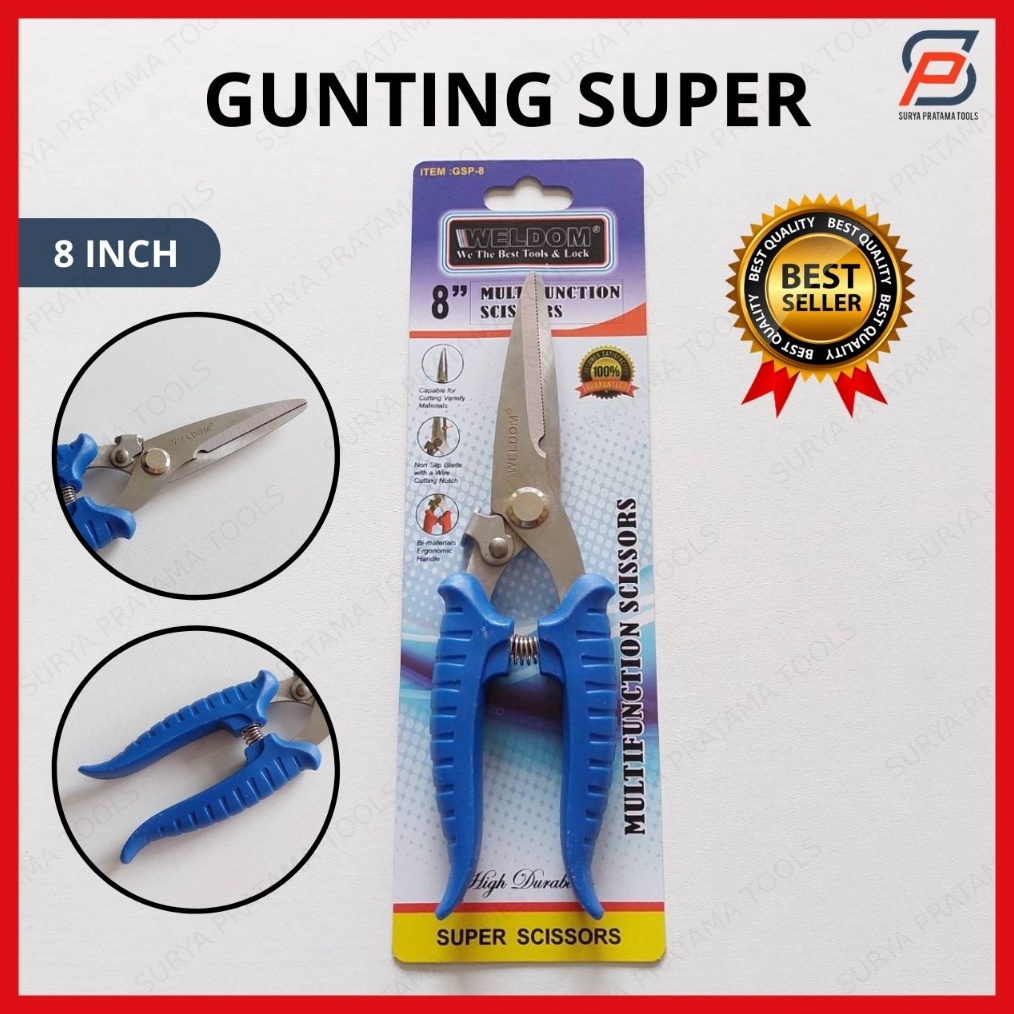 

ART A64N Gunting Seng Gunting Baja Ringan Gunting Aluminium 8 Inch Multifungsi Weldom