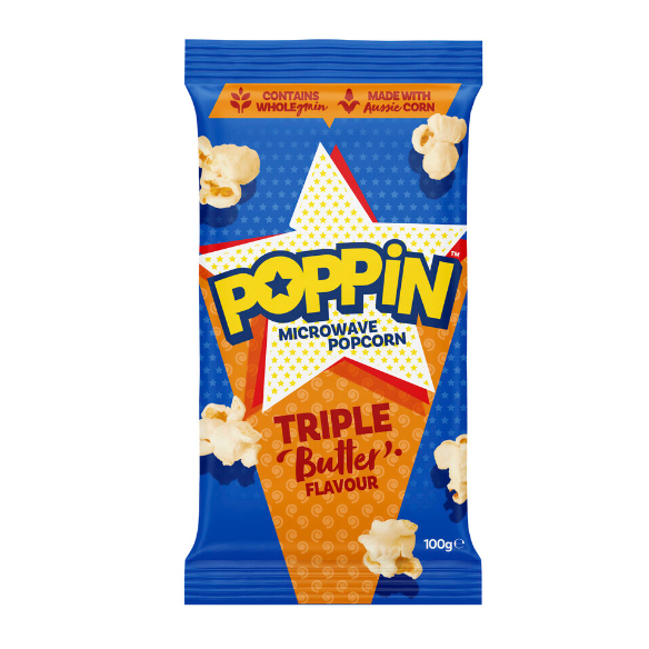 

Poppin Explosion Triple Butter Popcorn | 100g Australia