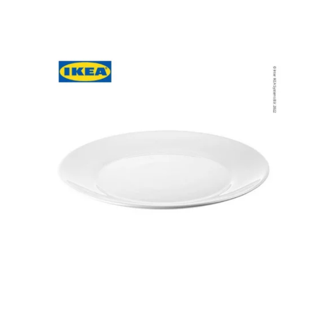 IKEA OFTAST Piring Makan Keramik Putih 25cm