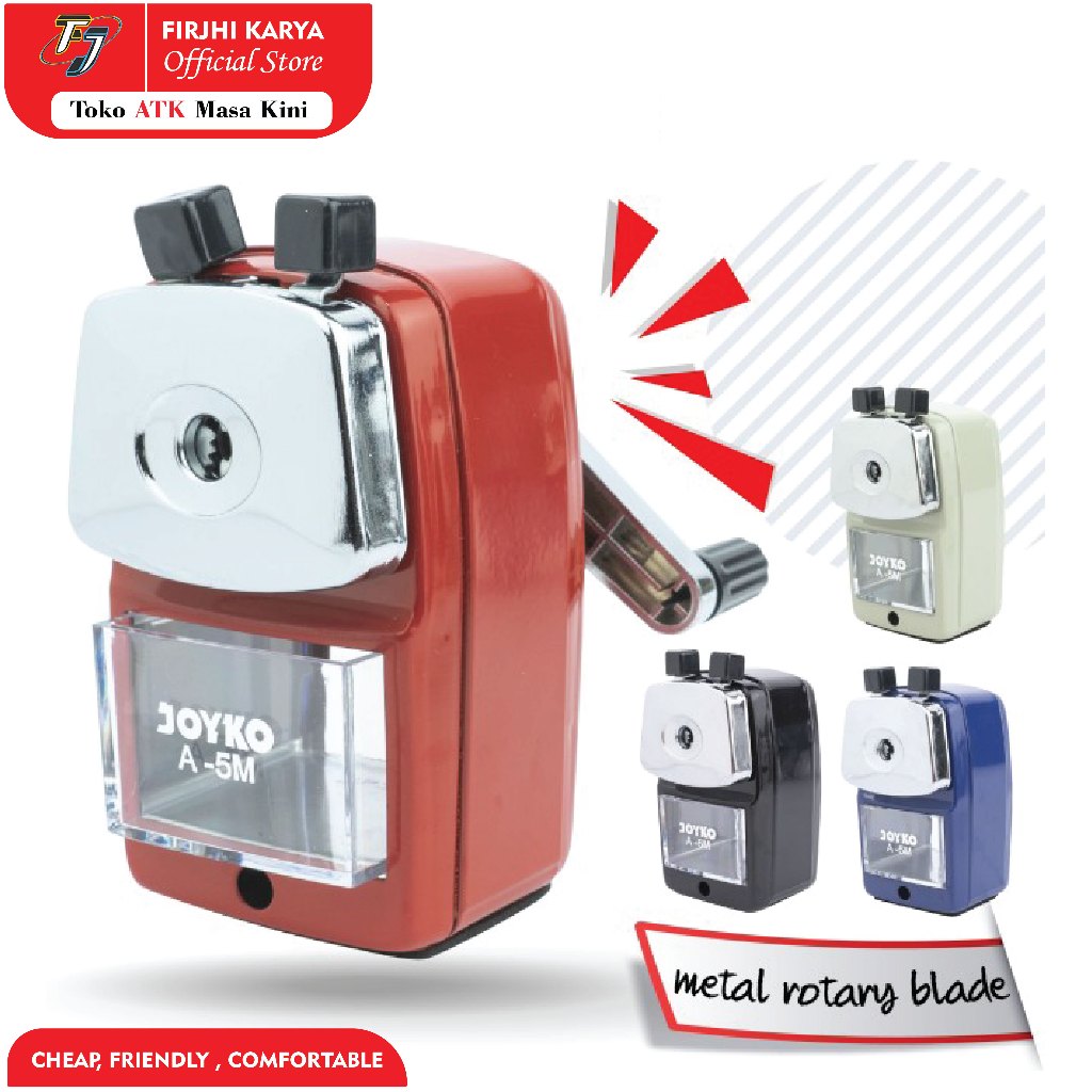 

Rautan Pensil Joyko Stainless A-5M/Sharpener A-5M/Serutan Puter Meja Joyko