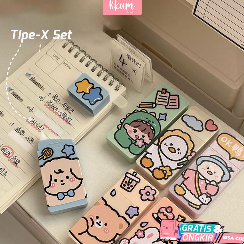 

ART S74Y 6 PCS DIY TIP EX free sticker roll correction tape tip ex kertas peralatan sekolah