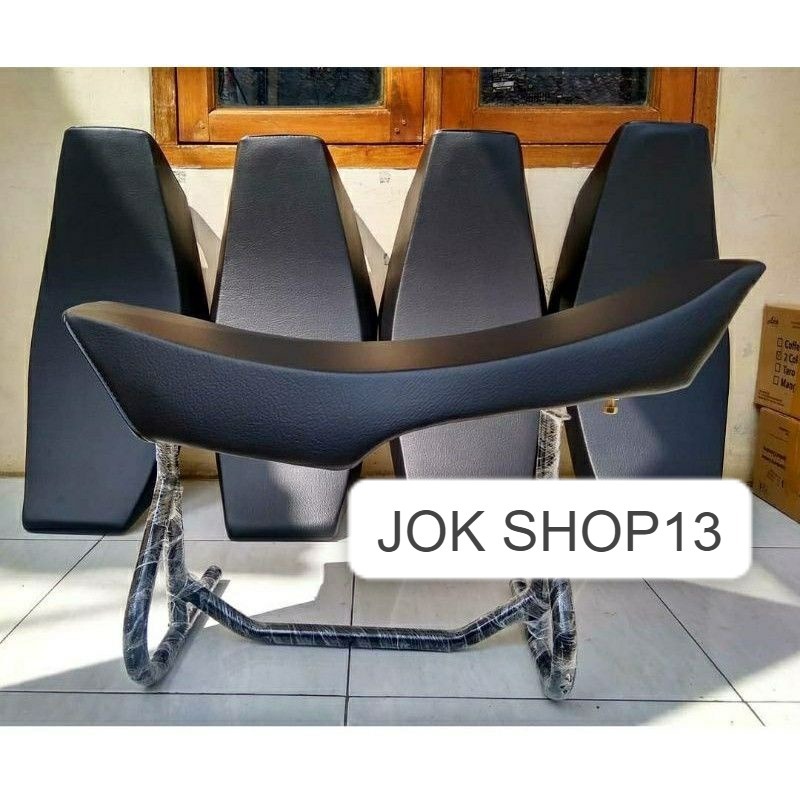 JOK RX KING PERAHU EXTREME KULIT POLOS HITAM-Jok rx king perahu polos halus