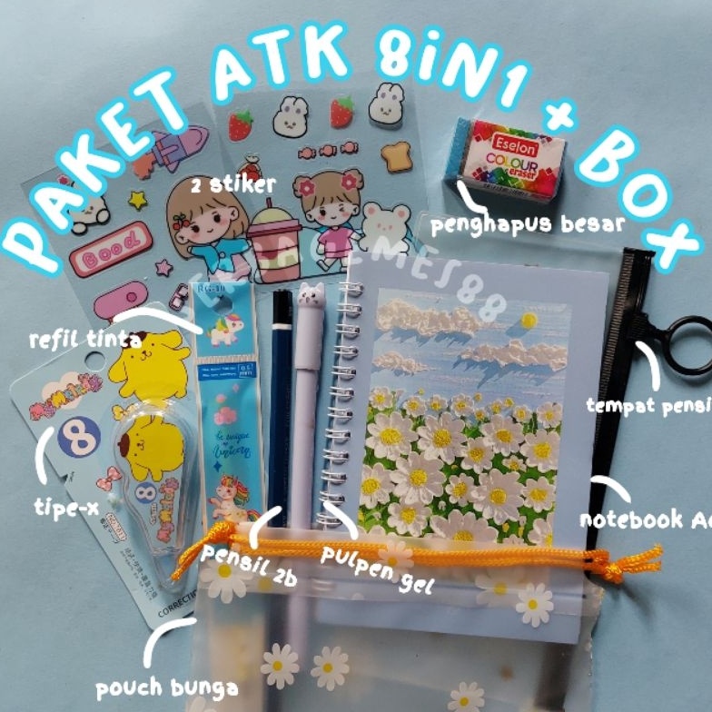 

ART T25Z serbagemes88 COD SET ALAT TULIS 8 IN 1 LENGKAP KARAKTER STATIONERY SET ALAT TULIS SET PAKET ATK AESTHETIC ALAT SEKOLAH BUKU DAN PULPEN PERALATAN TULIS DAN PERLENGKAPAN SEKOLAH