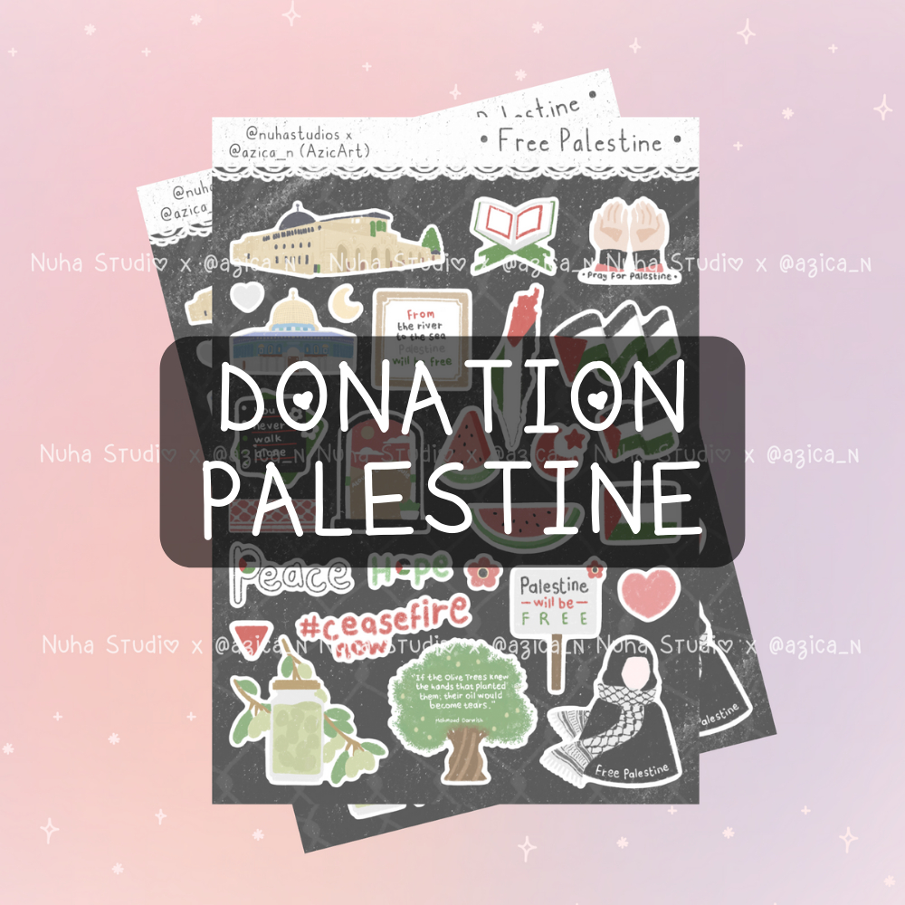 

Sticker by azicart_shop azica_n untuk DONASI | Free Palestine Palestina Aqsa Semangka Peace Surban Doa | Aesthetic Sticker Estetik Stiker HP Laptop Botol Cute Waterproof Scrapbook Diary Journal Bujo Anti Air