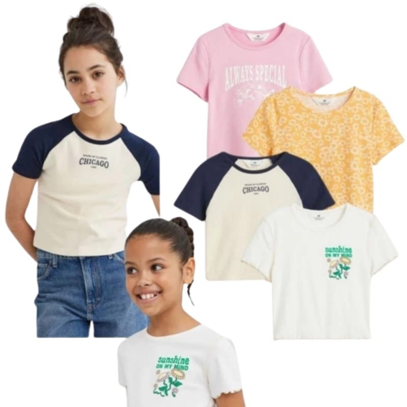 Atasan Anak Perempuan Crop HM