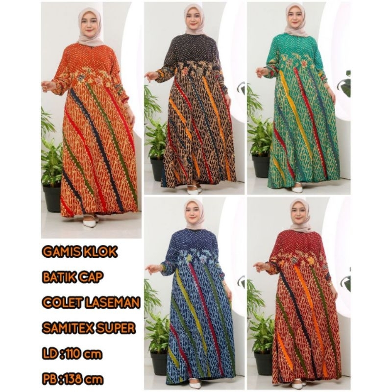 GAMIS BATIK CAP LASEMAN