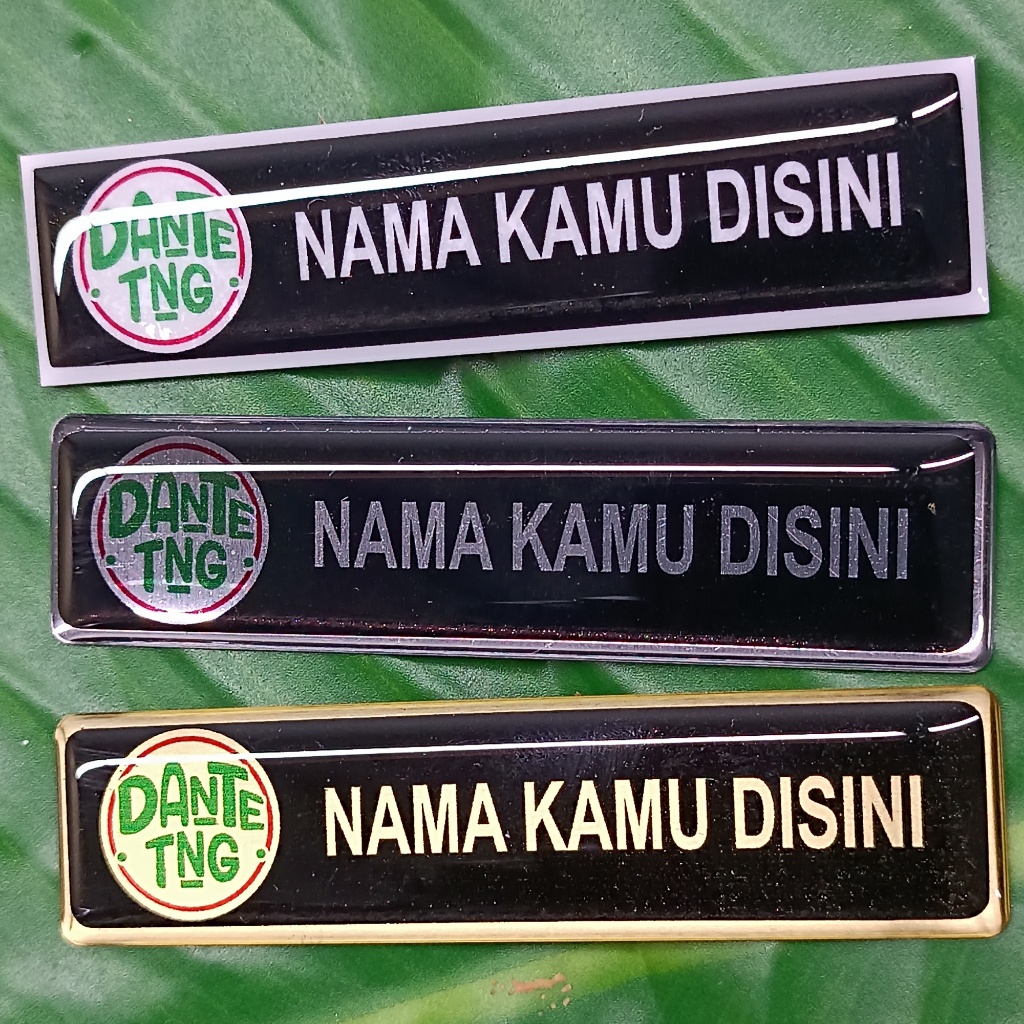 

papan nama dada name tag custom nametag badge peniti magnet - model C