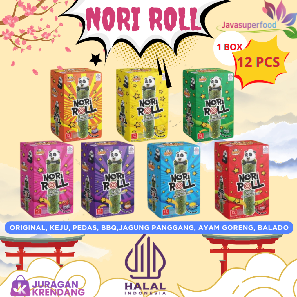 

Norigo Roll I Snack Nori Roll I 1 box isi 12Pcs