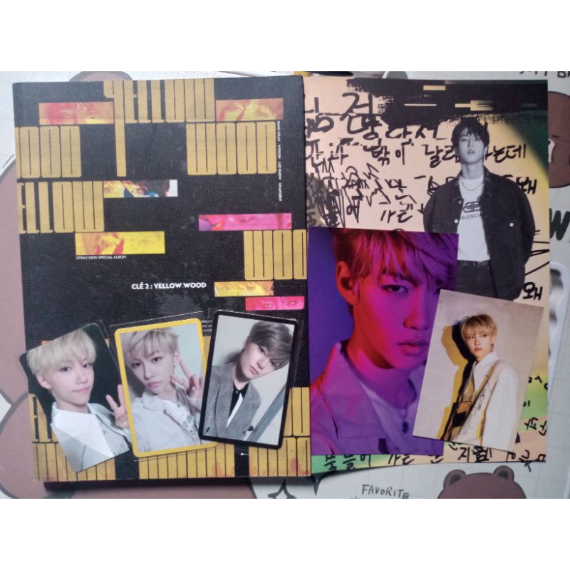 Album Stray kids Unsealed Yellow Wood ver. Special Page Han Jisung photocard felix border line postc