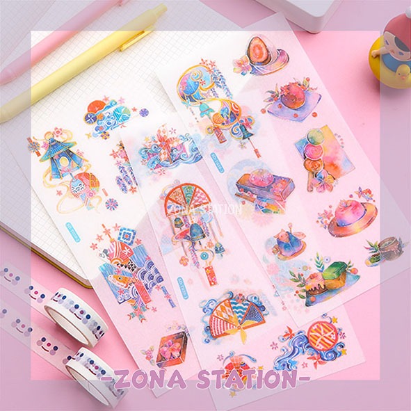 

[ZS] 1 Lembar / Sticker Creative Handsbook Decoration Scrapbook