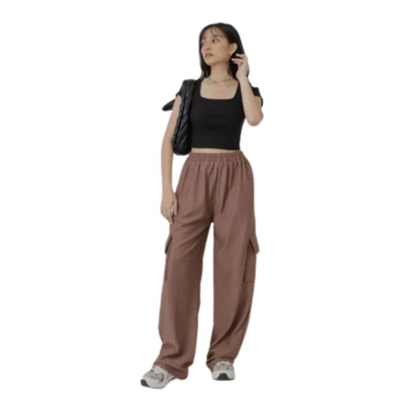 CARGO PANTS KNIT HORNET | KULOT CARGO KNIT HORNET