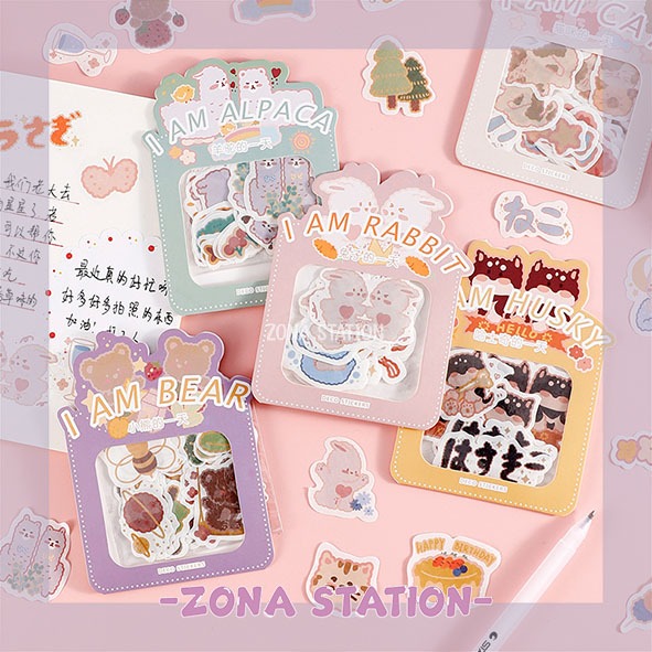 

[ZS] 30 PCS / Sticker Iam Animal Decorating Journaling Scrapbook