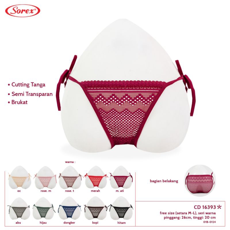 CD CELANA DALAM SOREX RENDA BRUKAT IKAT SAMPING / CD GSTRING TALI SAMPING 16393 / 16390 / 16366